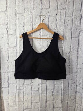 Torrid Curve Size 6 Black Ribbed Padded Scoop Pullover Bralette